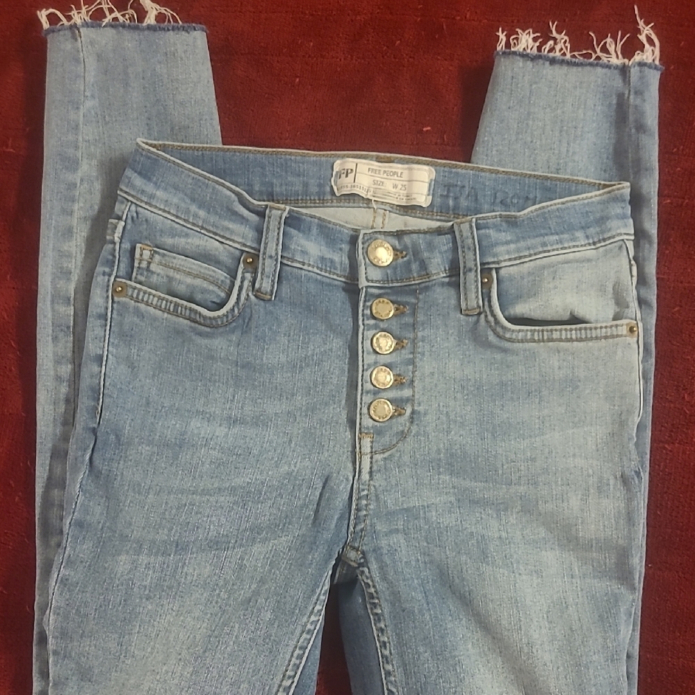 Free People Light Blue Ankle Jeans